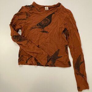SMOKING LILY Bird Print Long Sleeve